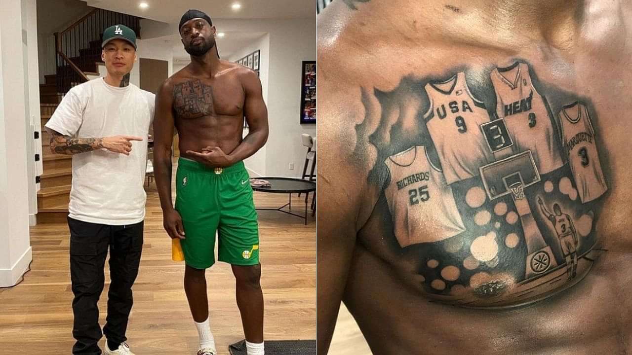 Dwyane Wade gets Miami Heat tattoo": Former LeBron James teammate gets  incredible artwork imprinted on his body describing his basketball journey  - The SportsRush