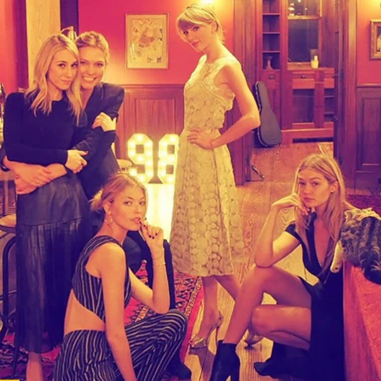 The living area in the singer’s home is red and low-lit. Picture: Taylor Swift/Instagram