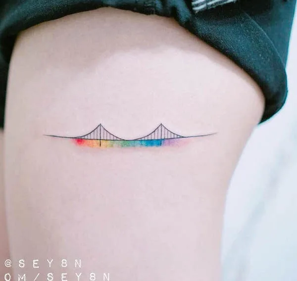 Rainbow bridge tattoo by @sey8n