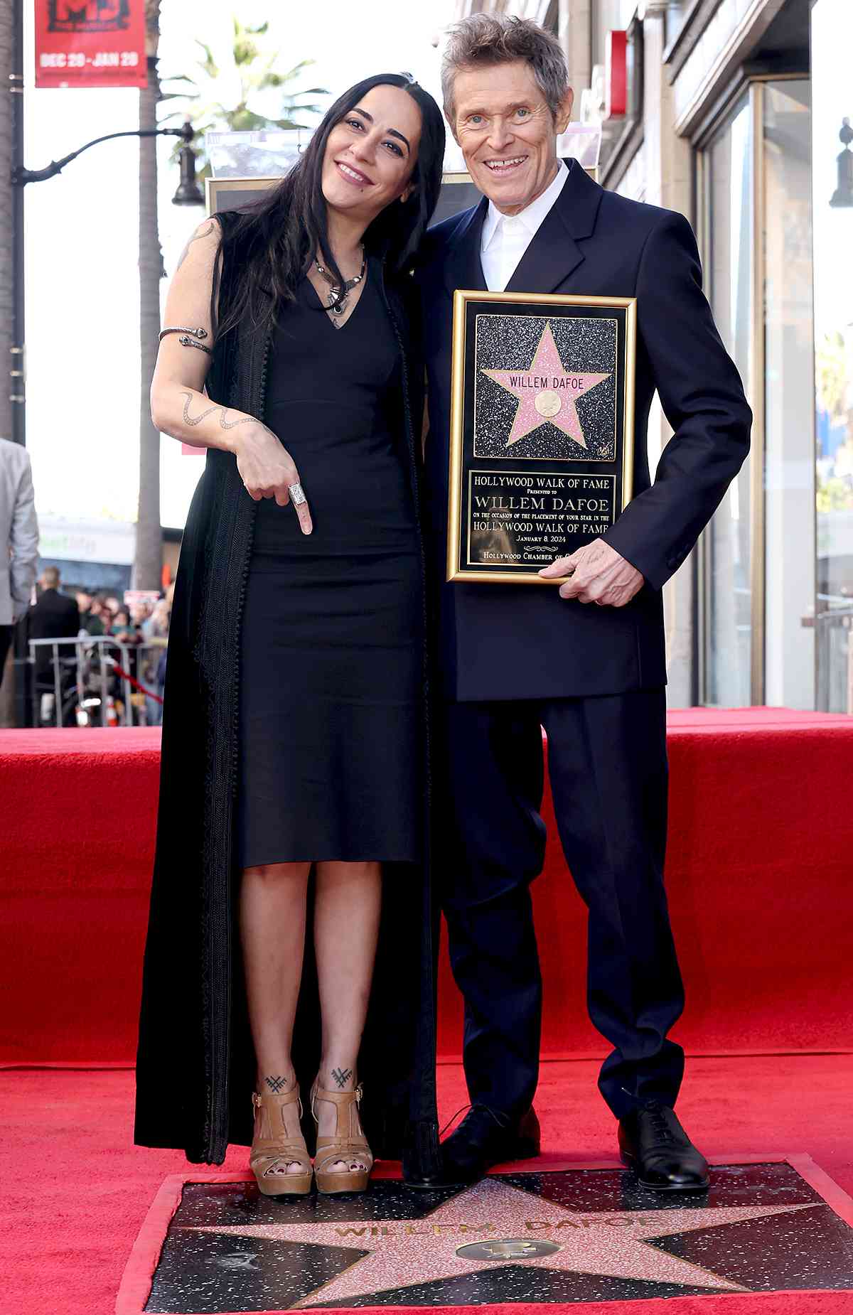 Willem Dafoe Shouts Out Wife Giada Colagrande at Walk of Fame Ceremony