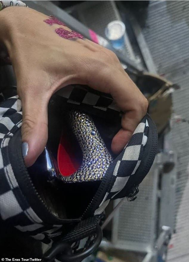 Conrado showed off the heel shortly after catching it at Monday's show by sharing a snap of it in his backpack to X (formerly Twitter)