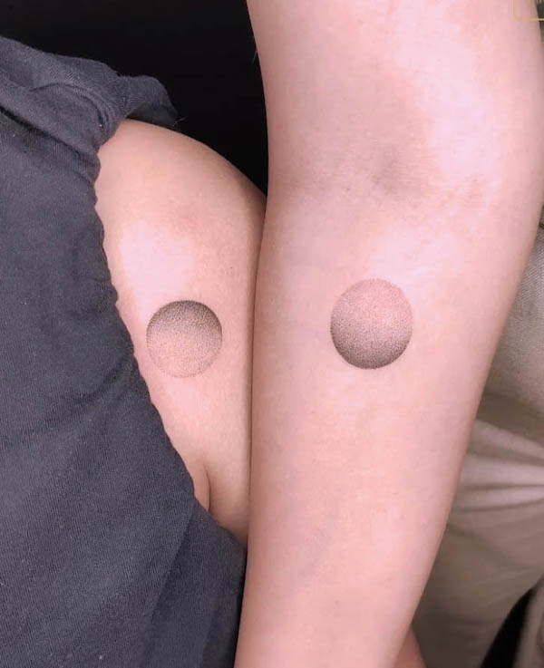 Minimalist moon tattoos by @tatautattoomumbai