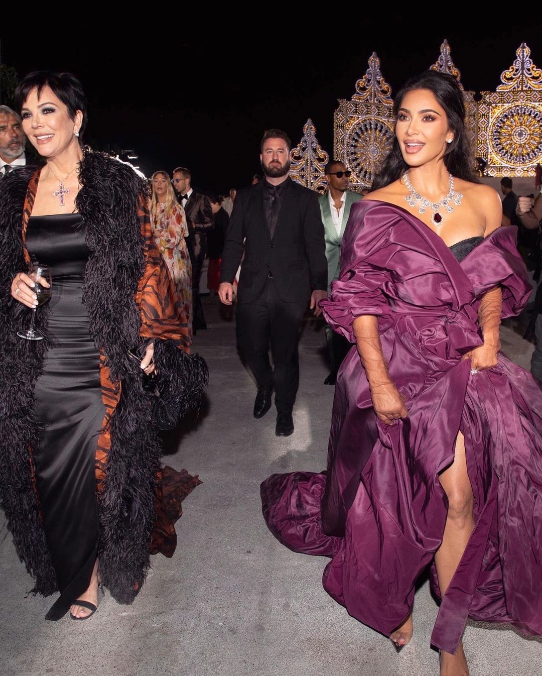 Kim Kardashian brings the drama in purple dress at Dolce & Gabbana show