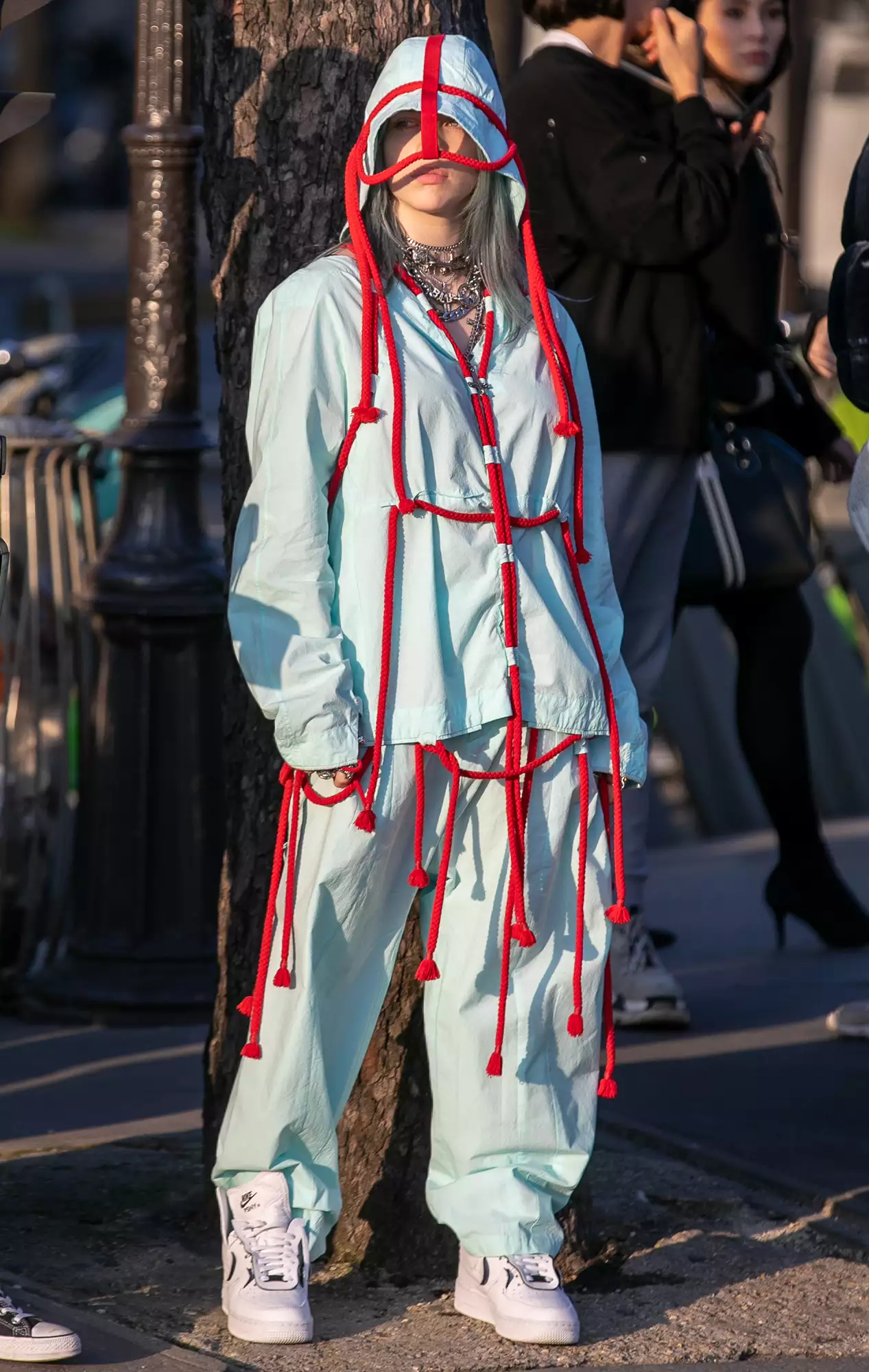 Billie Eilish is seen on Avenue Montaigne on February 20, 2019 in Paris, France