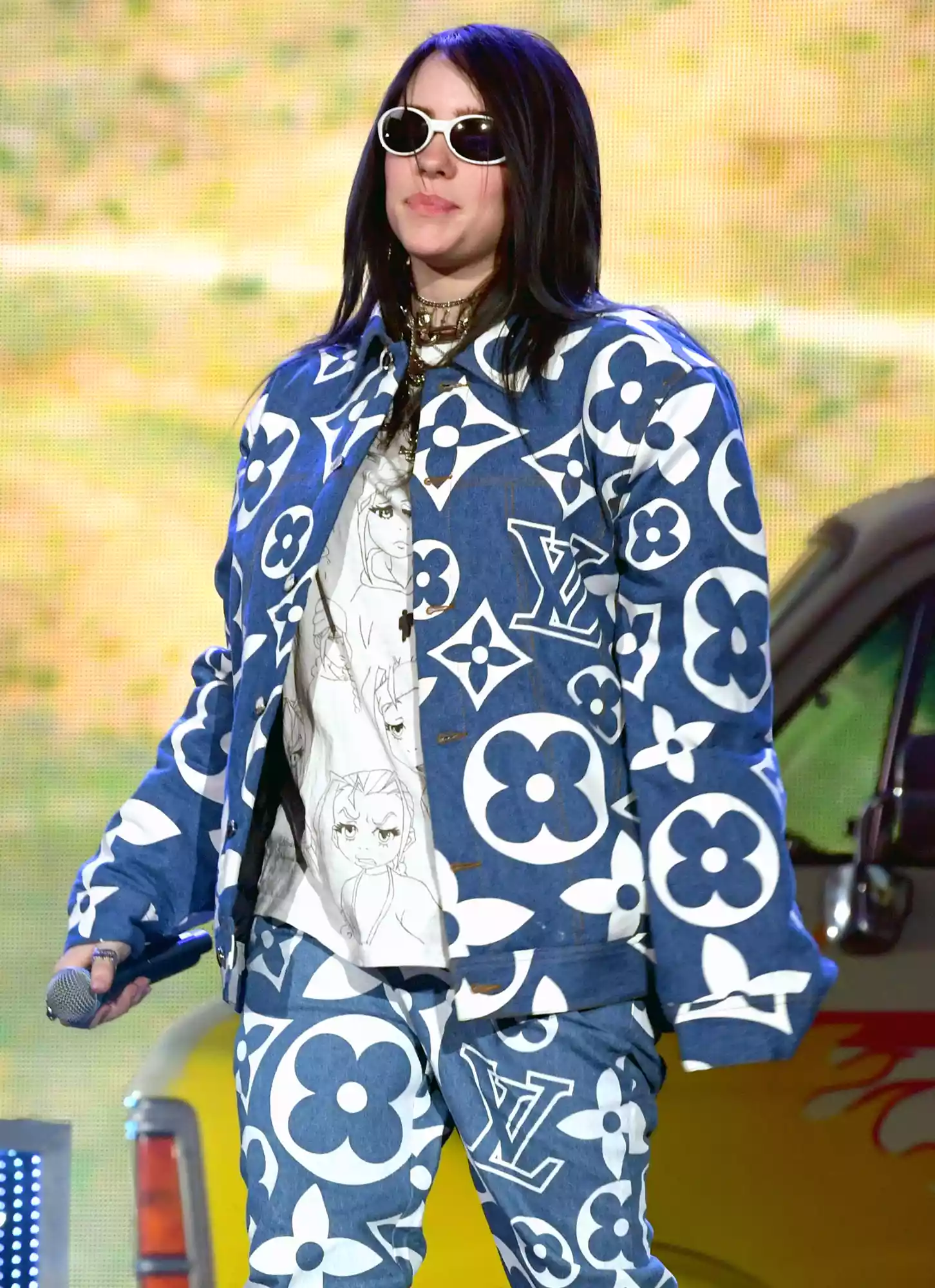 Billie Eilish performs onstage with Khalid at Coachella Stage during the 2019 Coachella Valley Music And Arts Festival on April 14, 2019 in Indio, California