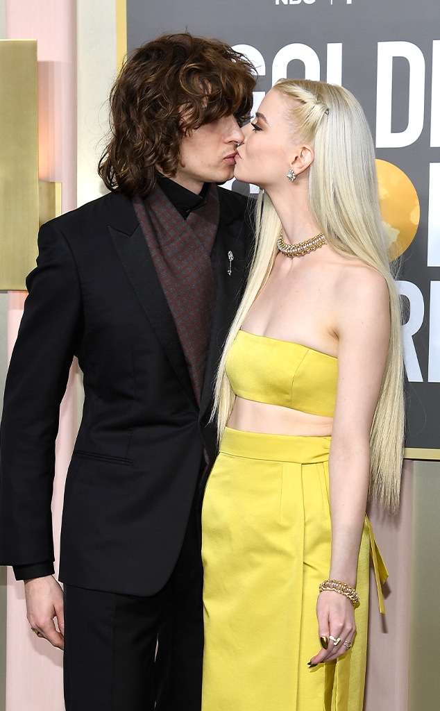 Anya Taylor-Joy & Malcolm McRae Show Rare PDA at 2023 Golden Globes