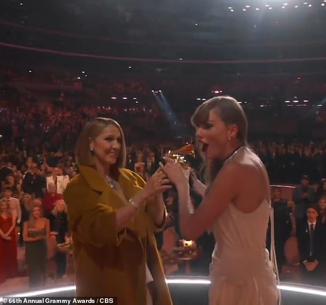 Taylor Swift received backlash for being 'disrespectful' by 'ignoring' Celine Dion while accepting the award for Album of the Year at the Grammys on Sunday