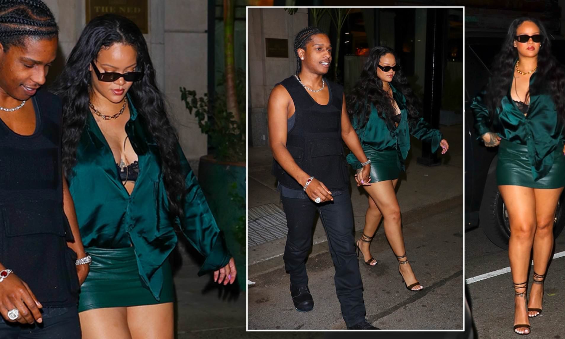 Rihanna and boyfriend A$AP Rocky hold hands after a late night date night  at the Ned hotel in NYC | Daily Mail Online