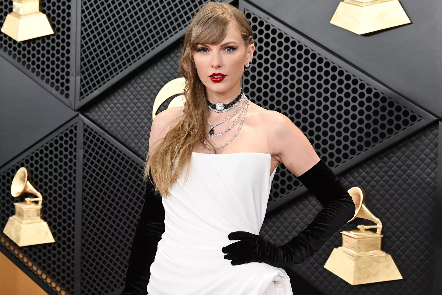 Taylor Swift at the 66th Annual GRAMMY Awards held at Crypto.com Arena on February 4, 2024 in Los Angeles, California.