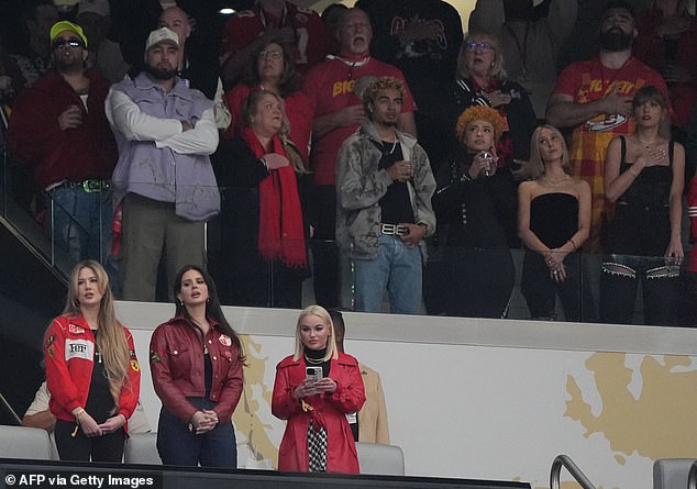 Lana Del Rey, 38, who's also close friends with Swift and recently sat with her at the Grammys was also in attendance