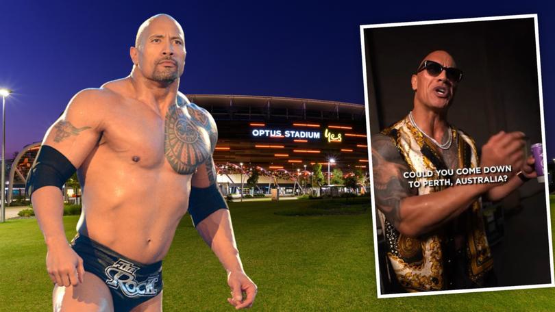 The Rock has threated to come to Perth.