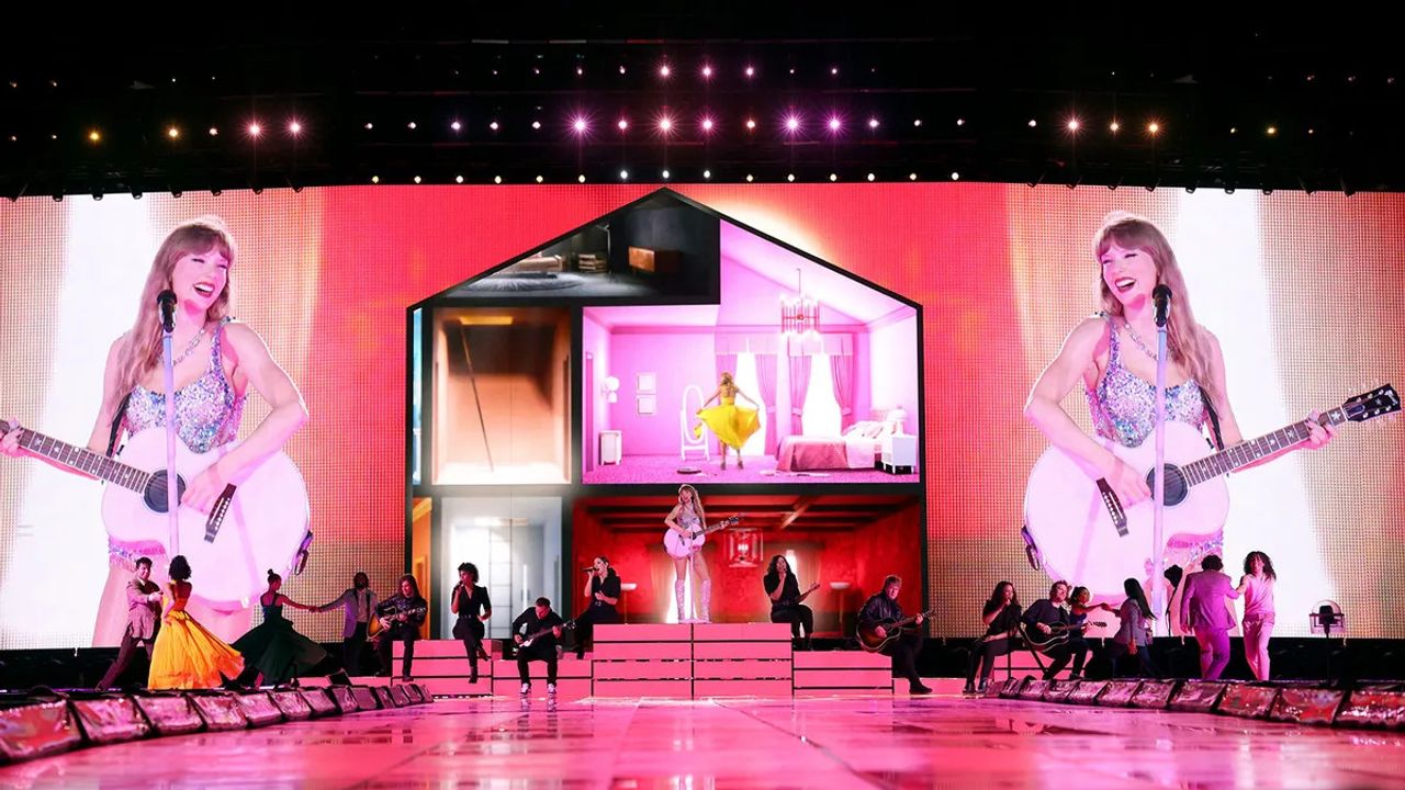 The massive stage of The Eras Tour