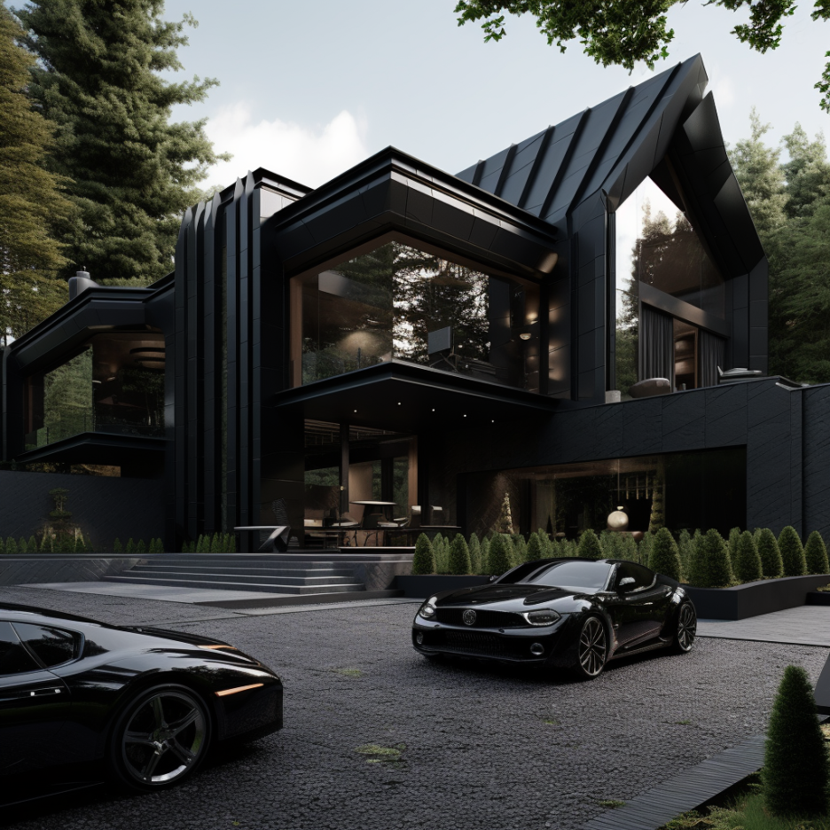 black luxury house | Black luxury house, Luxury house, Design your dream house