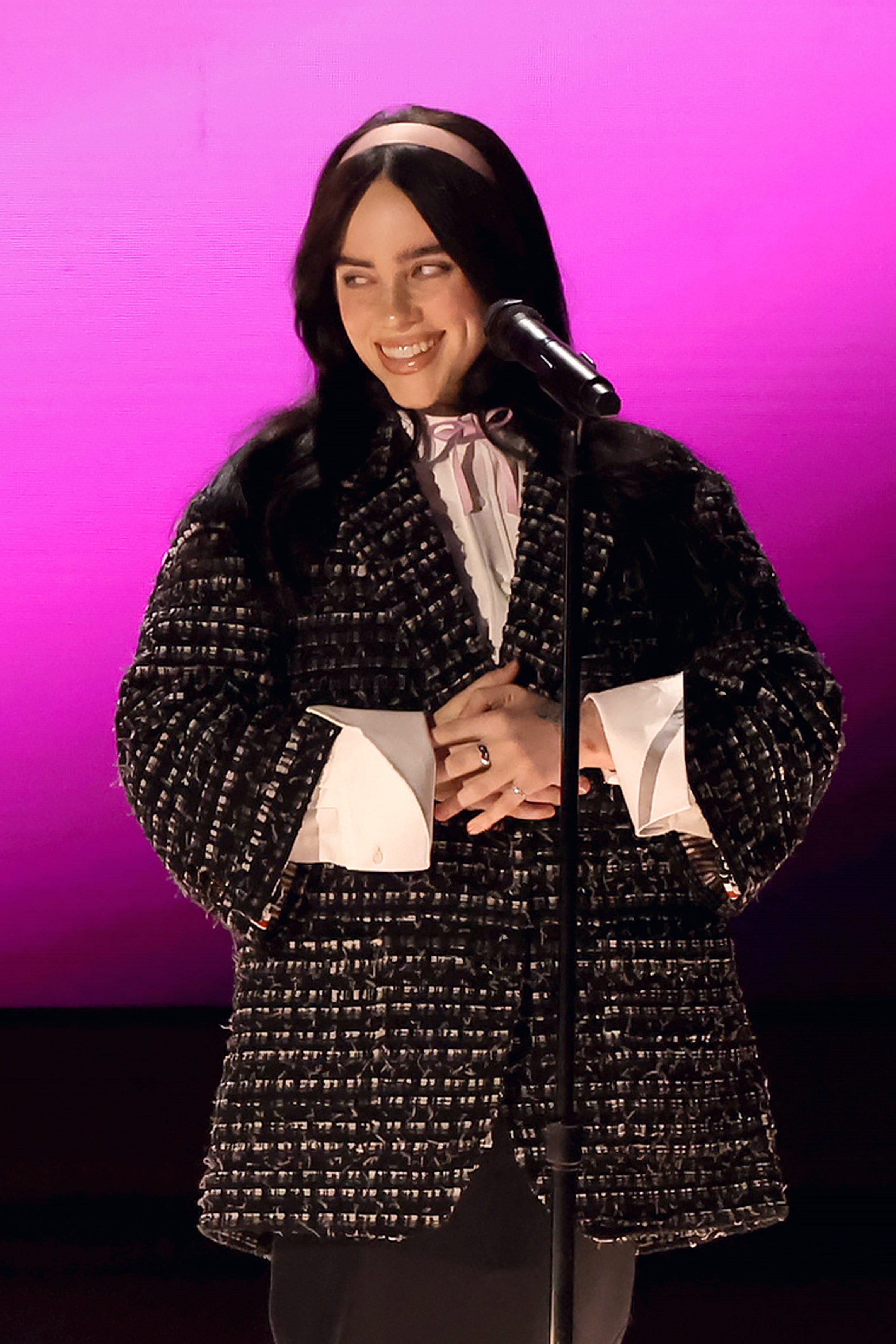 At The Oscars 2024, Billie Eilish Turns To Tweed | British Vogue