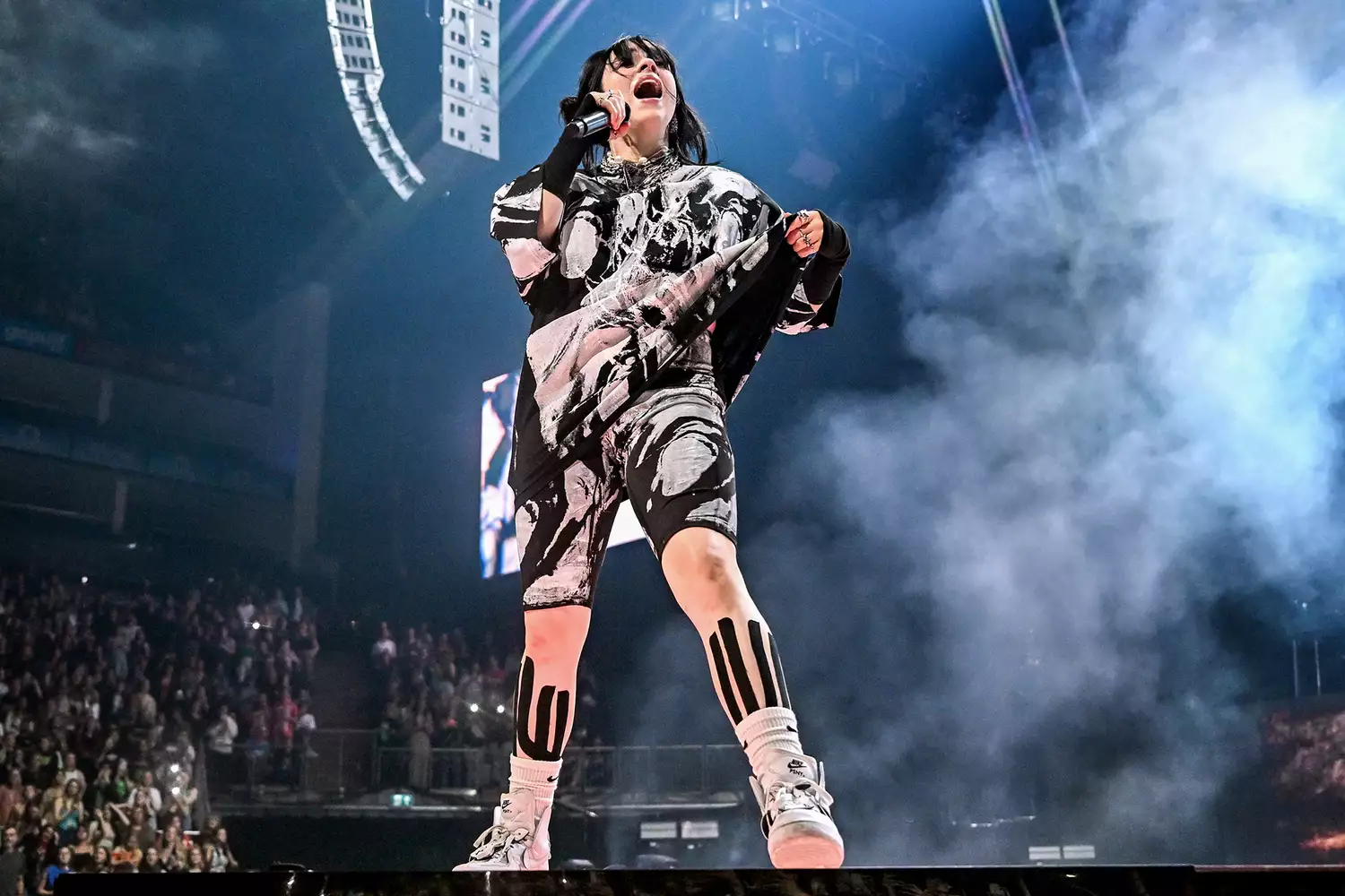 Billie Eilish performs on stage during her Happier Than Ever World Tour, at The O2 Arena on June 10, 2022.