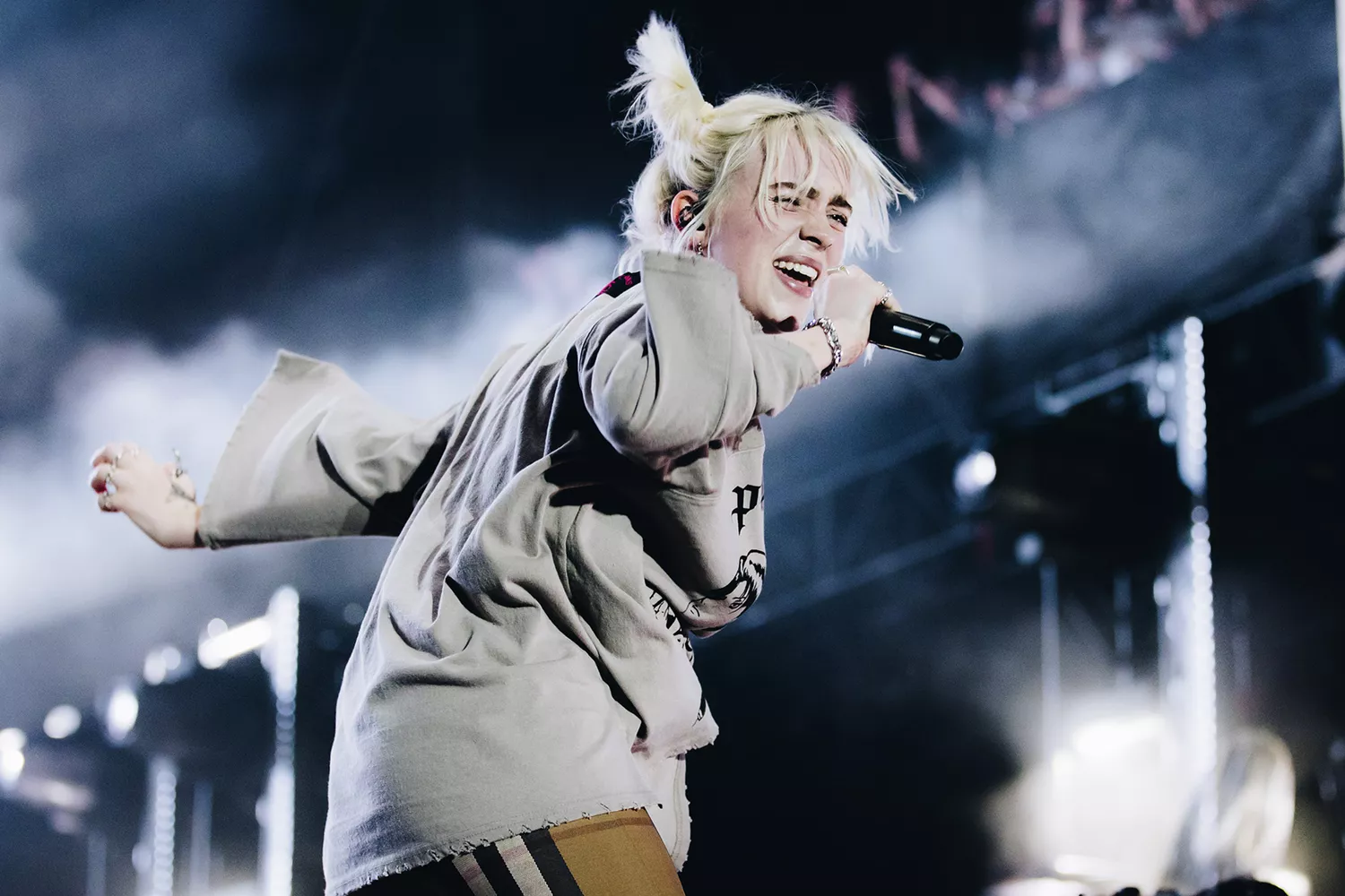 Billie Eilish performs onstage during Austin City Limits Festival at Zilker Park on October 02, 2021.