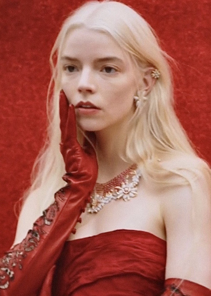 anya taylor-joy behind the scenes of her cover...