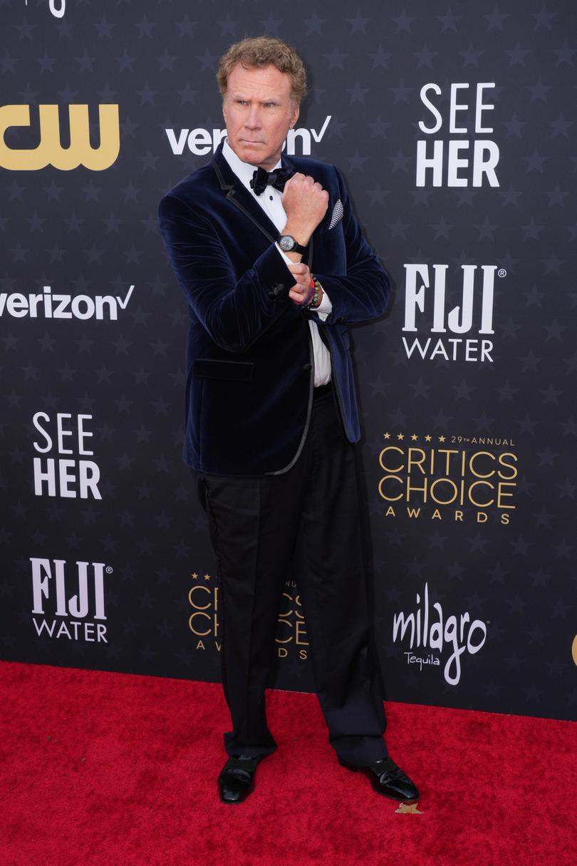 Will Ferrell rocked the carpet in a navy blue, velvet jacket. 