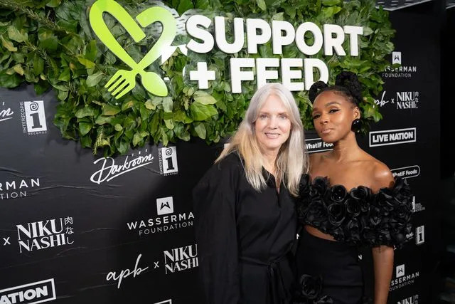 </p> <p>Michael Kovac / Getty Images for Support & Feed</p> <p> Maggie Baird and Janelle Monáe in Los Angeles on Oct. 24, 2023