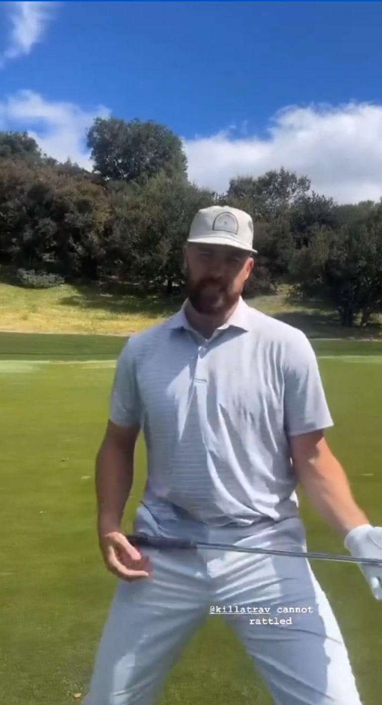 Travis Kelce Dances to Taylor Swift's 'Bad Blood' While Golfing