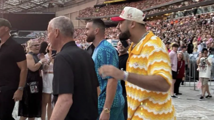 Travis Kelce Arrives at Taylor Swift's Eras Tour in Sydney