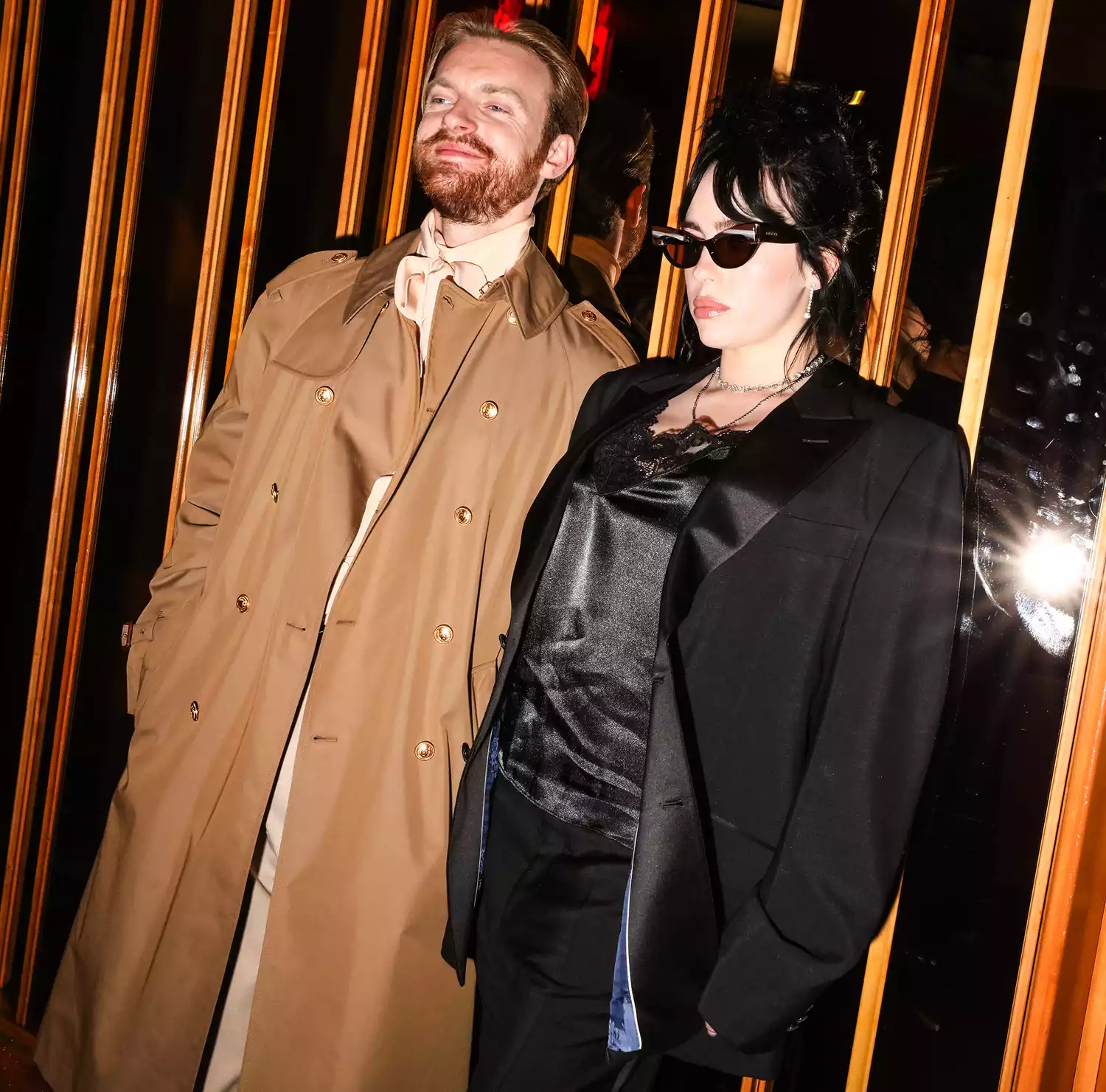 Finneas O'Connell (L) and Billie Eilish attend the Cardi B x Playboy afterparty for the Met Gala at the Boom Boom Room at the Standard on May 2, 2022 in New York City