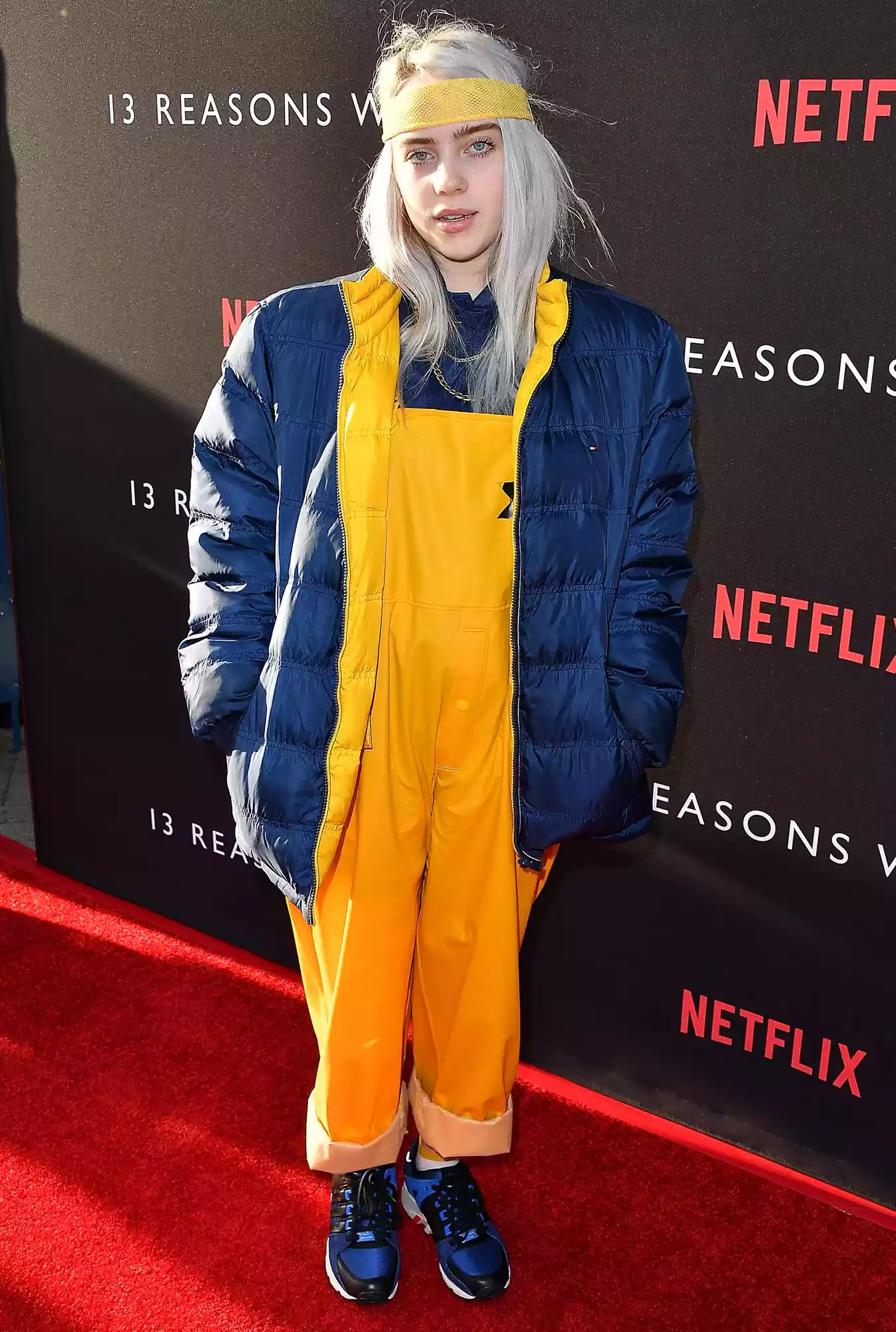 Billie Eilish arrives at the Premiere Of Netflix's "13 Reasons Why" at Paramount Pictures on March 30, 2017 in Los Angeles, California