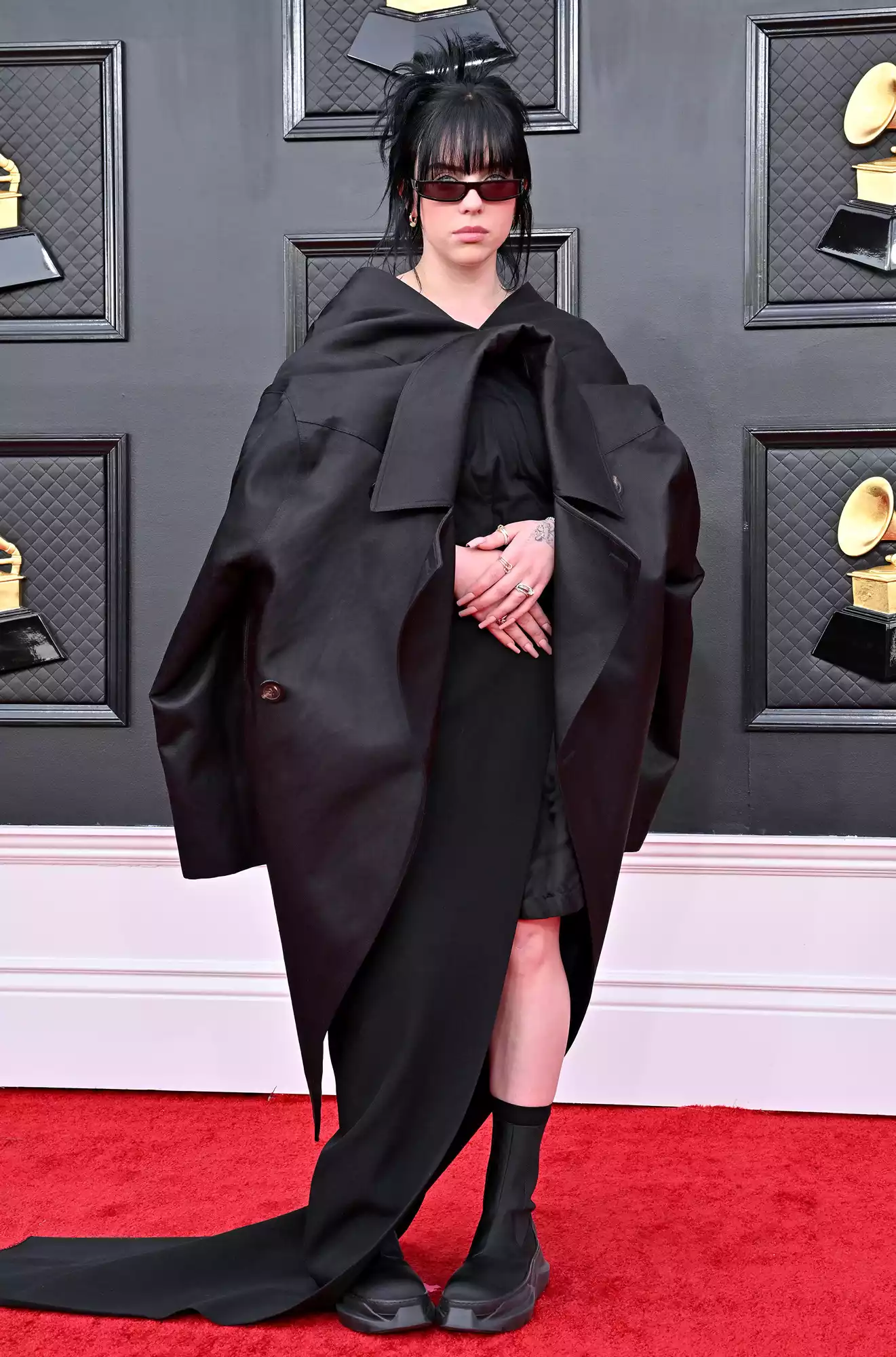 Billie Eilish attends the 64th Annual GRAMMY Awards at MGM Grand Garden Arena on April 03, 2022 in Las Vegas, Nevada