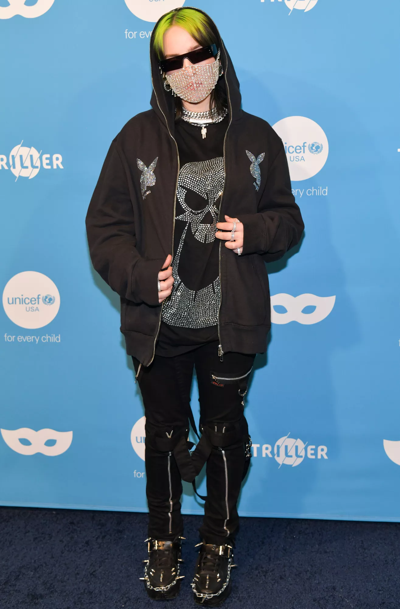 Billie Eilish attends the UNICEF Masquerade Ball at Kimpton La Peer Hotel on October 26, 2019 in West Hollywood, California