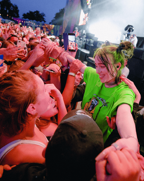 Billie Eilish performing at Austin City Limits Music Festival in 2019