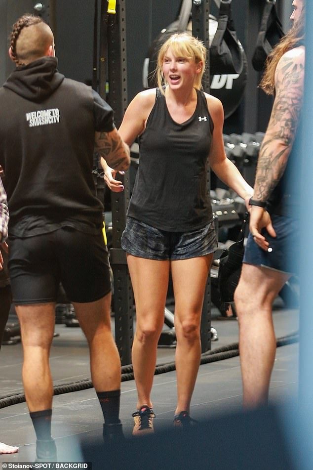 Taylor Swift shows off her toned legs in shorts at West Hollywood gym |  Taylor swift, Taylor swift pictures, Dogpound gym