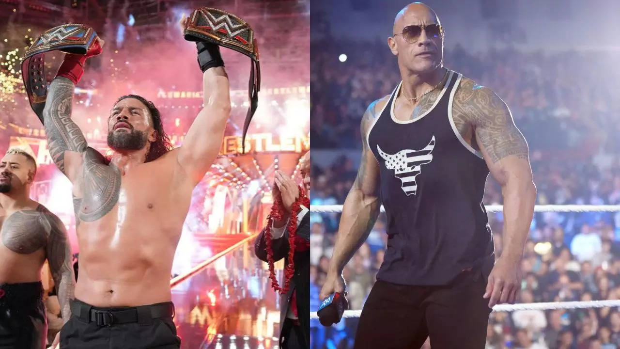 WWE's WrestleMania 40 main event: The Rock vs Reigns Reigns Supreme despite  backlash | WWE News - Times of India
