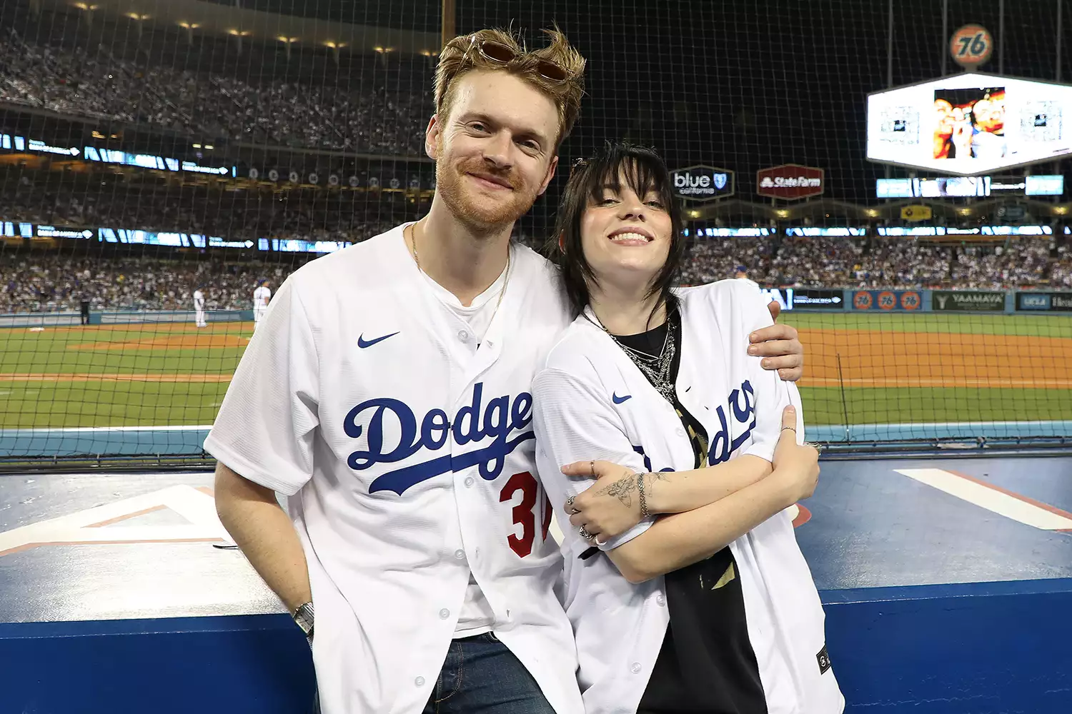 Billie Eilish Finneas O'Connell Los Angeles Dodgers 07 21 22