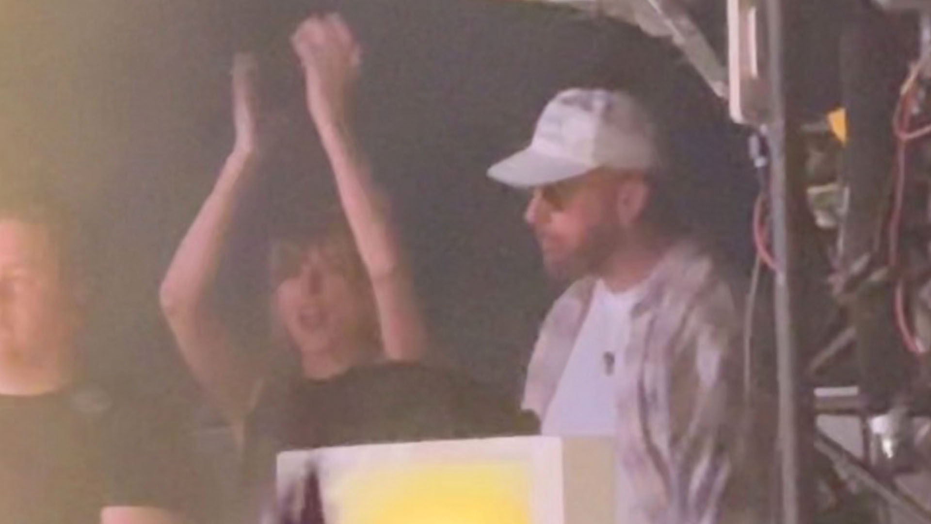 Taylor Swift and Travis Kelce kiss and dance on Coachella stage to watch  her BFF Jack Antonoff in rare public date night | The Irish Sun