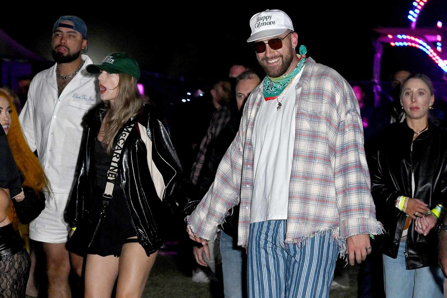 Travis Kelce Lifts Taylor Swift into the Air During Coachella Trip