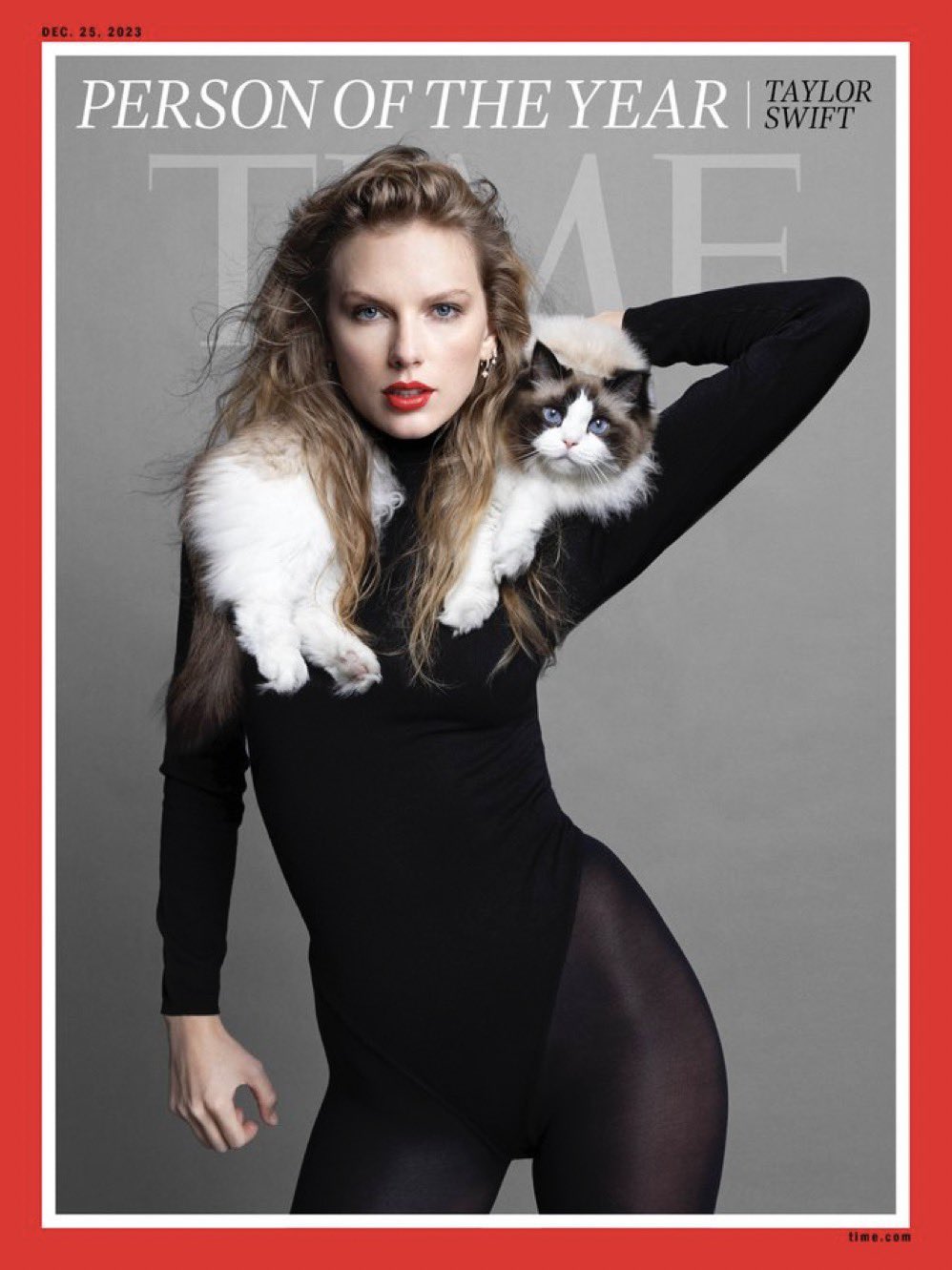 media xx on X: "Taylor Swift stuns with her cat Benjamin Button for TIME's Person of The Year magazine. https://t.co/FYXkCuGOjr" / X