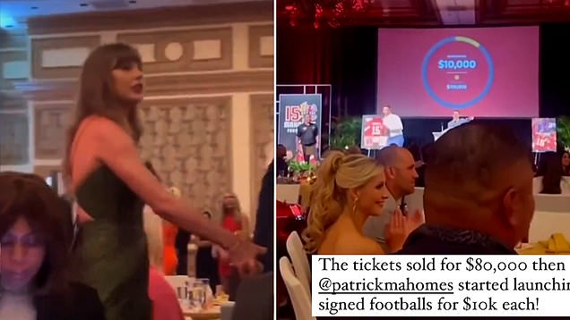 Travis Kelce names Taylor Swift his 'significant other' at the Mahomes'  charity gala in Las Vegas | Daily Mail Online