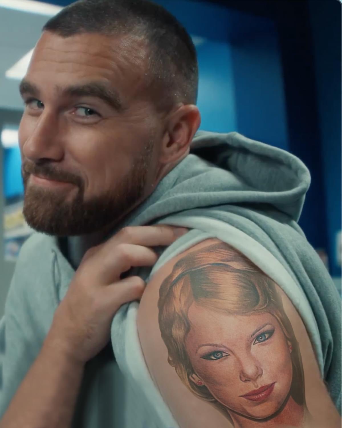 Whistle on X: "Imagine if Travis Kelce got this Taylor Swift tattoo ️  https://t.co/XfB2r2EvKn" / X