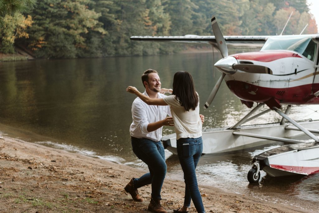 Float Plane Proposal in Bon Echo Provincial Park - Nicole Alex Photography  | Ontario Wedding & Elopement Photographer