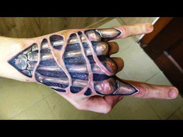 Best 3D Tattoos - 3D Hand Tattoo Designs ▻Part 2 - YouTube