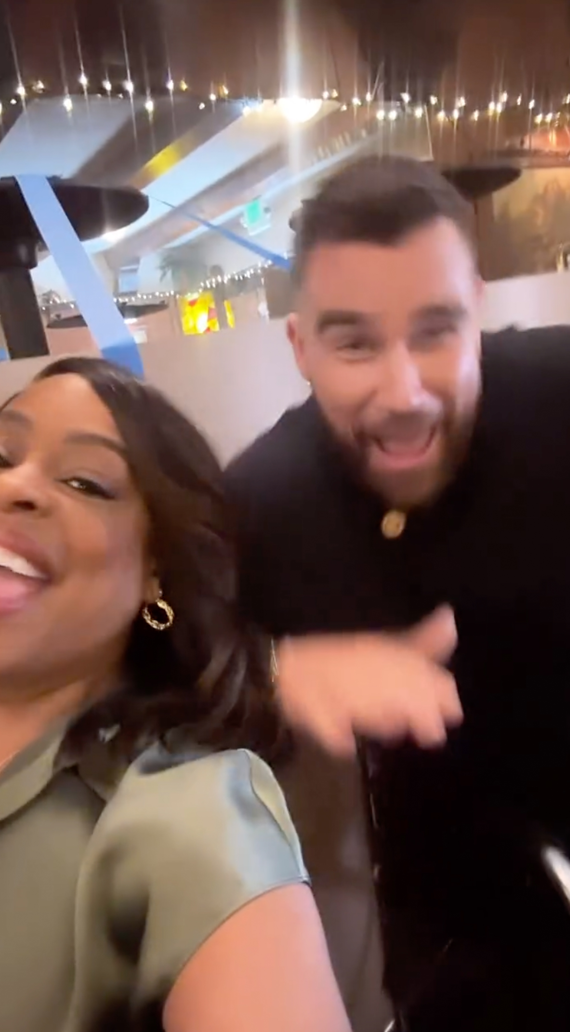 Travis Kelce and Niecy Nash.