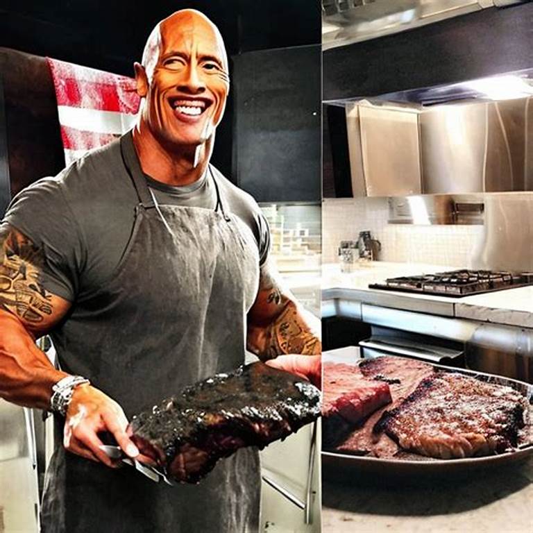 stabilityai/stable-diffusion · Dwayne Johnson cooking a comically large ...