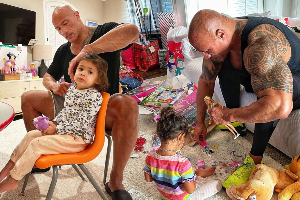 Dwayne Johnson with his daughters: See a softer side of 'The Rock'