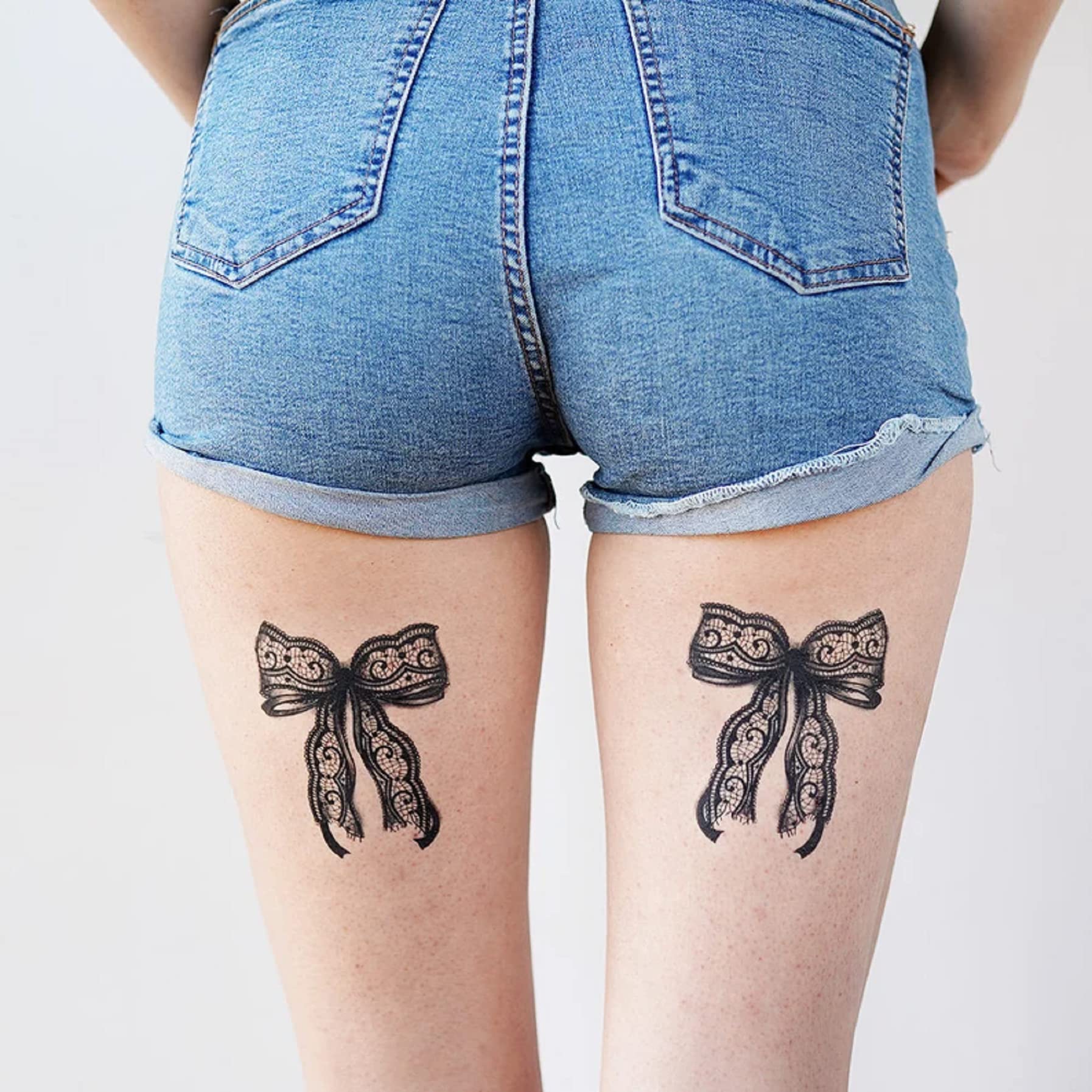 Amazon.com : Lace Bow, Lace Bow Tie Tattoo, Sexy Tattoo, Feminine Tattoo,  Beach Tattoo, Bow Tie Leg Tattoo, Thigh Tattoo, Seductive Tattoo, (Set of  2) : Beauty & Personal Care