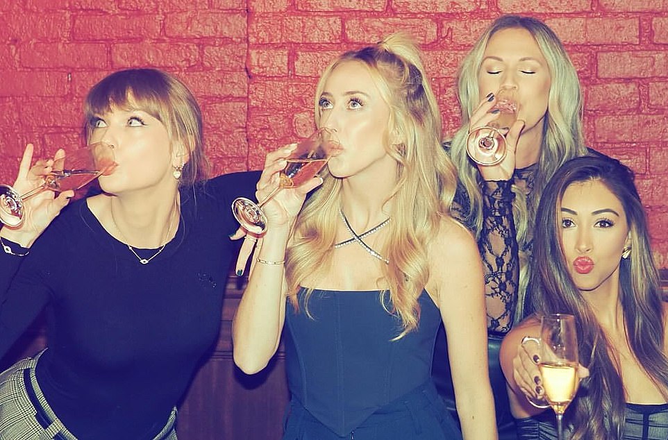 Taylor and Brittany spent an evening together in New York, sipping champagne, before Swift threw a viewing party for other Chiefs WAGS