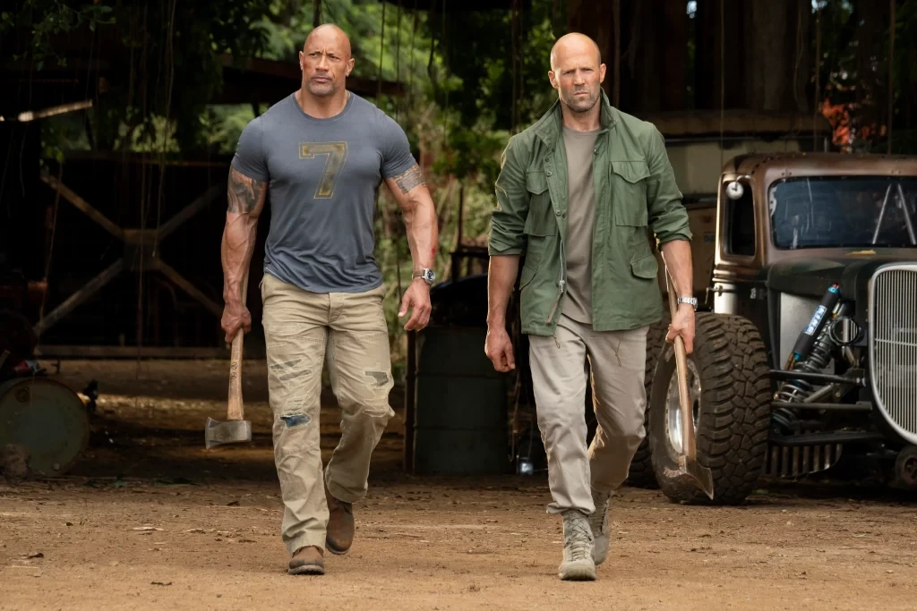 Jason Statham and Dwayne Johnson