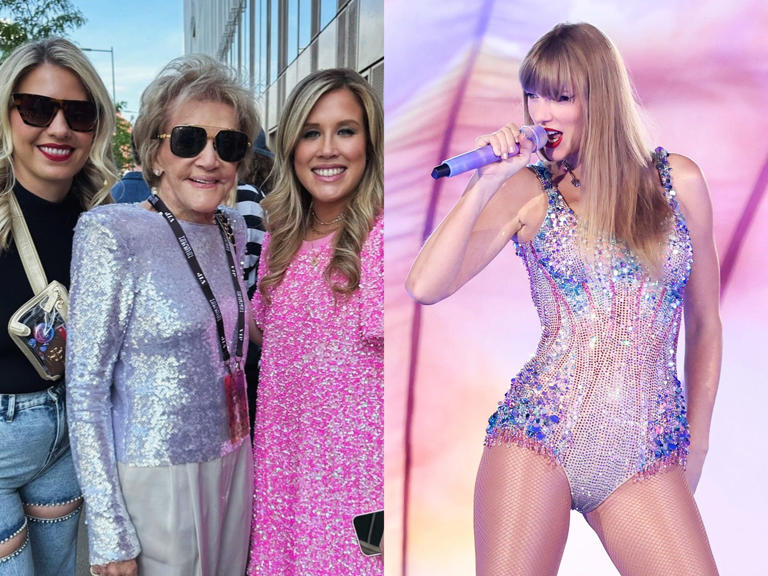 Nancy Strong saw Taylor Swift in Paris with two of her grandchildren. Courtesy of Jennifer Strong/Kevin Mazur/TAS24/ Getty Images