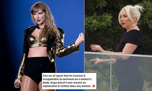 Taylor Swift DEFENDS Lady Gaga over pregnancy speculation - after facing her own baby rumors with Travis Kelce: 'She doesn't owe anyone an explanation' | Daily Mail Online