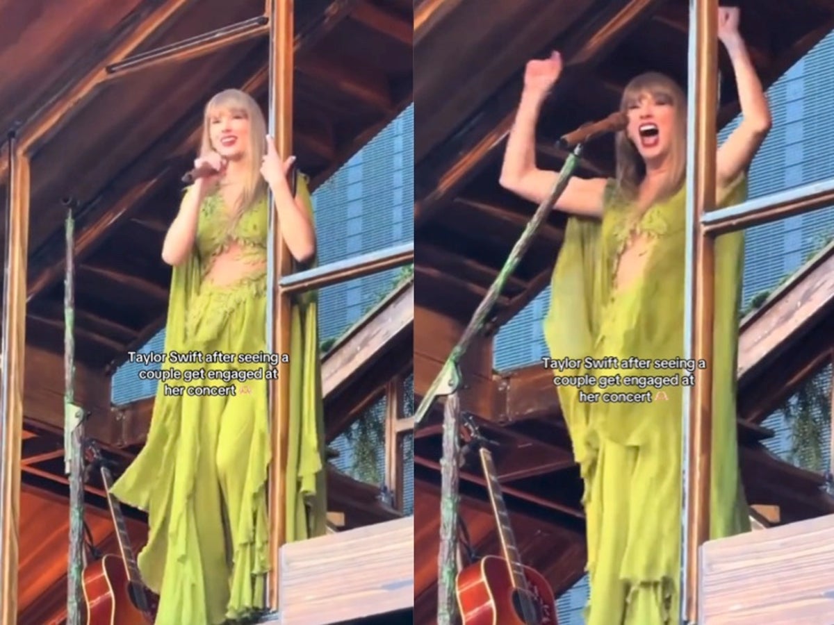 Taylor Swift congratulates couple who got engaged at…