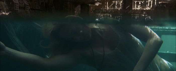 Emily Blunt in the water